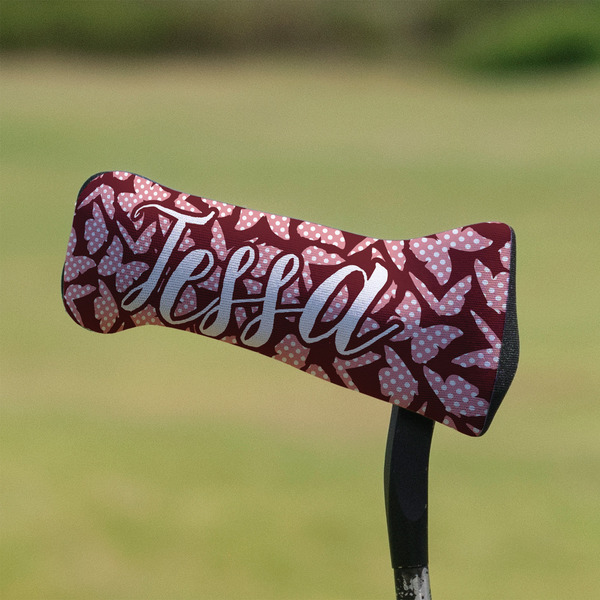 Polka Dot Butterfly Putter Cover - On Putter
