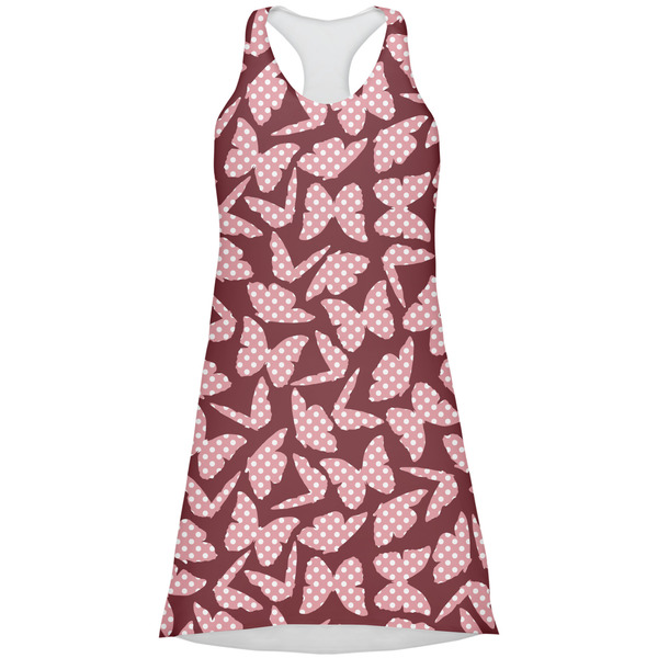 Custom Polka Dot Butterfly Racerback Dress - X Small