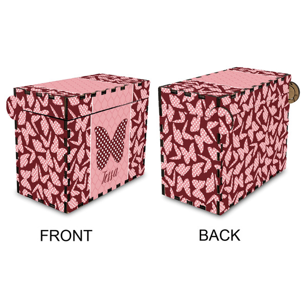 Polka Dot Butterfly Recipe Box - Full Color - Approval