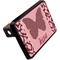 Polka Dot Butterfly Rectangular Car Hitch Cover w/ FRP Insert (Angle View)