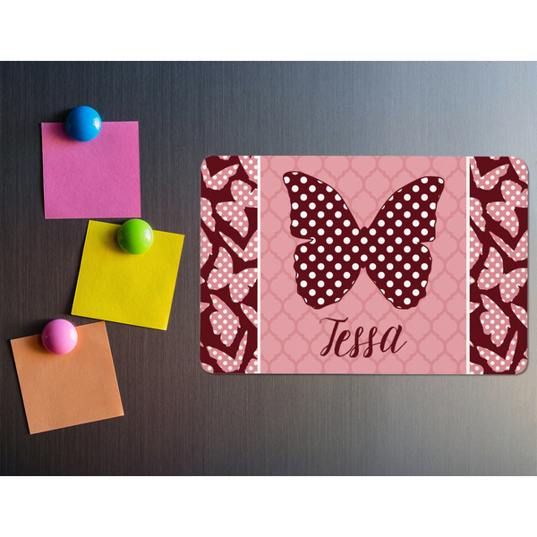 Polka Dot Butterfly Rectangular Fridge Magnet - LIFESTYLE