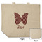 Polka Dot Butterfly Reusable Cotton Grocery Bag - Front & Back View