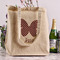 Polka Dot Butterfly Reusable Cotton Grocery Bag - In Context