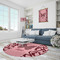 Polka Dot Butterfly Round Area Rug - IN CONTEXT