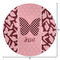 Polka Dot Butterfly Round Area Rug - Size