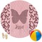 Polka Dot Butterfly Round Beach Towel (Personalized)