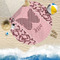 Polka Dot Butterfly Round Beach Towel Lifestyle