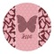 Polka Dot Butterfly Round Decal (Personalized)