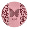 Polka Dot Butterfly 5' Round Indoor Area Rug (Personalized)