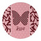 Polka Dot Butterfly Round Paper Coaster - Approval
