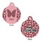 Polka Dot Butterfly Round Pet ID Tag - Large - Approval