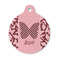 Polka Dot Butterfly Round Pet Tag