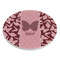Polka Dot Butterfly Round Stone Trivet - Angle View