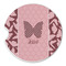 Polka Dot Butterfly Sandstone Car Coaster - Single