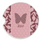 Polka Dot Butterfly Sandstone Car Coaster - Single (Personalized)