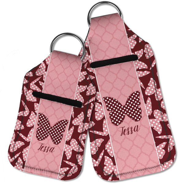 Polka Dot Butterfly Sanitizer Holder Keychain - Parent Main