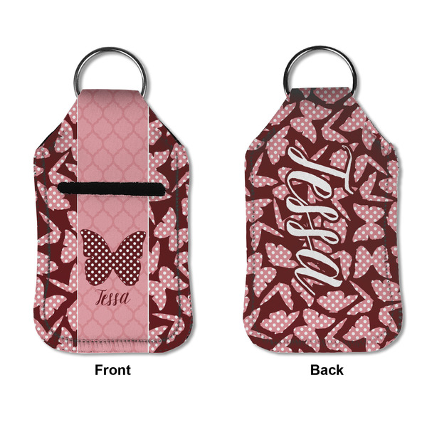 Polka Dot Butterfly Sanitizer Holder Keychain - Small APPROVAL (Flat)