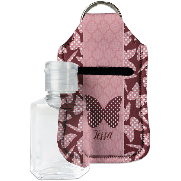 Custom Polka Dot Butterfly Hand Sanitizer & Keychain Holder (Personalized)