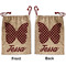 Polka Dot Butterfly Santa Sack - Front & Back (Personalized)