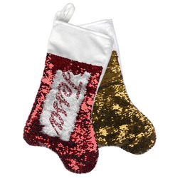 Polka Dot Butterfly Reversible Sequin Stocking (Personalized)