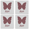 Polka Dot Butterfly Set of 4 Sandstone Coasters - See All 4 View