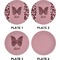 Polka Dot Butterfly Set of Appetizer / Dessert Plates (Approval)
