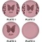 Polka Dot Butterfly Set of Lunch / Dinner Plates (Approval)