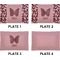 Polka Dot Butterfly Set of Rectangular Appetizer / Dessert Plates (Approval)