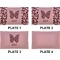 Polka Dot Butterfly Set of Rectangular Dinner Plates (Approval)