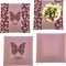 Polka Dot Butterfly Set of 4 Glass Square Lunch / Dinner Plate 9.5" (Personalized)