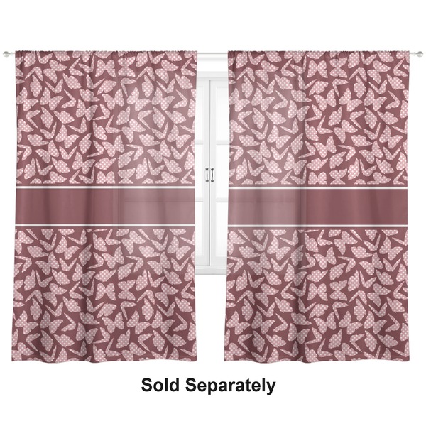 Polka Dot Butterfly Sheer Curtains Double