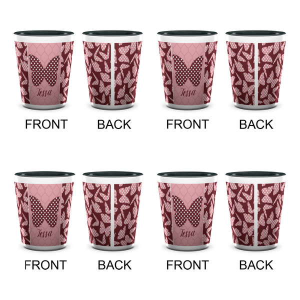 Polka Dot Butterfly Shot Glassess - Two Tone - Set of 4 - APPROVAL