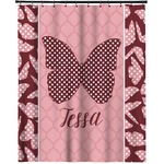 Polka Dot Butterfly Extra Long Shower Curtain - 70"x84" (Personalized)