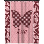 Polka Dot Butterfly Extra Long Shower Curtain - 70"x84" (Personalized)