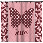 Polka Dot Butterfly Shower Curtain (Personalized)