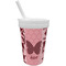 Polka Dot Butterfly Sippy Cup with Straw (Personalized)