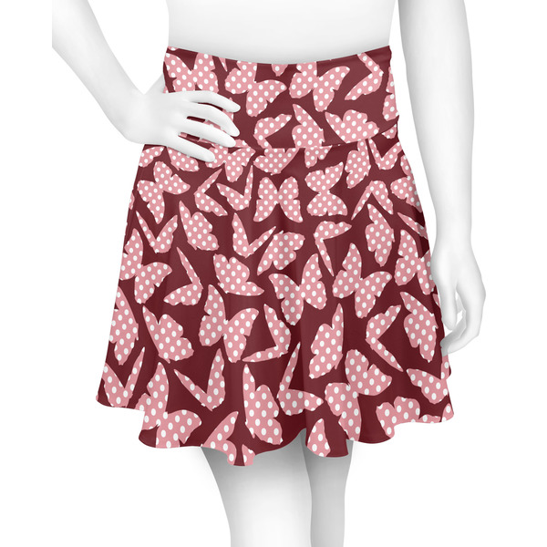 Custom Polka Dot Butterfly Skater Skirt - X Large