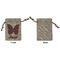 Polka Dot Butterfly Small Burlap Gift Bag - Front Approval