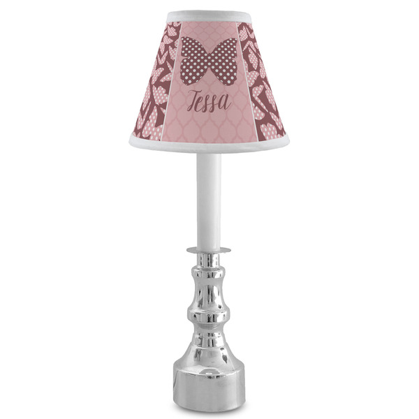 Polka Dot Butterfly Small Chandelier Lamp - LIFESTYLE (on candle stick)