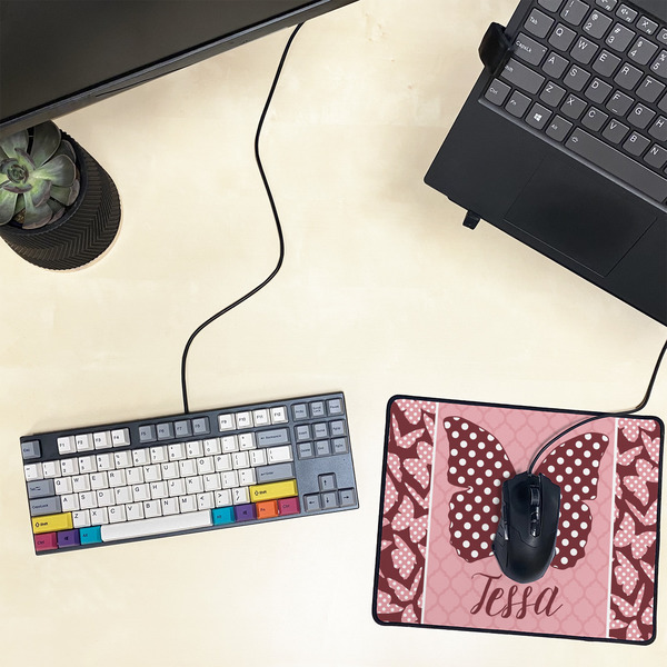 Polka Dot Butterfly Small Gaming Mats - LIFESTYLE