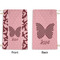 Polka Dot Butterfly Small Laundry Bag - Front & Back View