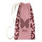 Polka Dot Butterfly Small Laundry Bag - Front View