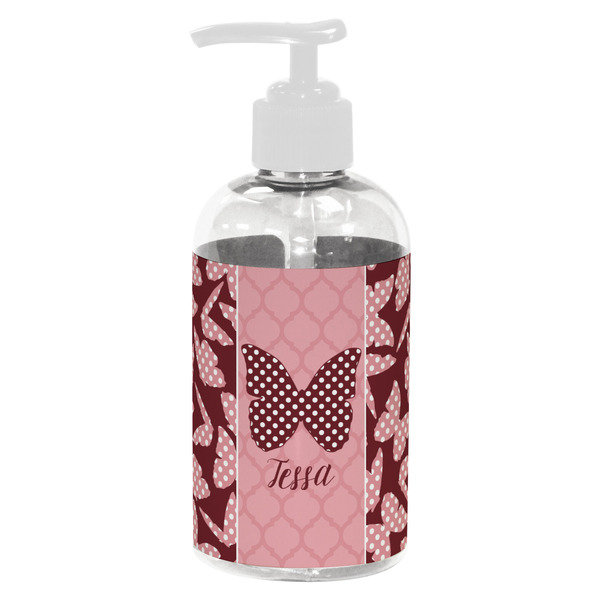 Polka Dot Butterfly Small Liquid Dispenser (8 oz) - White