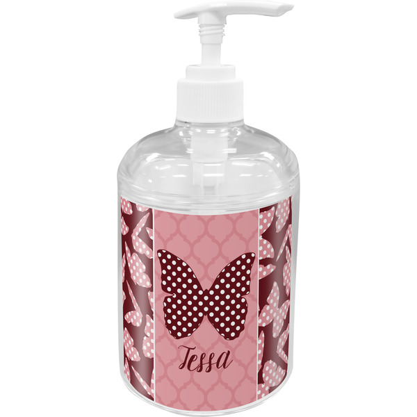 Polka Dot Butterfly Soap / Lotion Dispenser (Personalized)