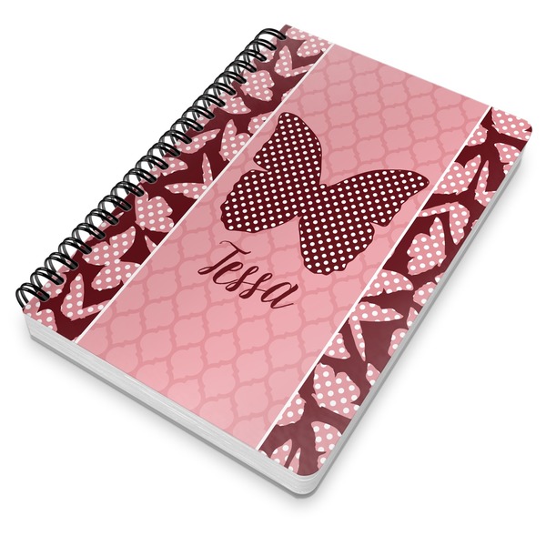 Polka Dot Butterfly Spiral Journal 7 x 10 - Main