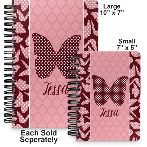 Polka Dot Butterfly Spiral Journal - Comparison