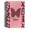 Polka Dot Butterfly Spiral Journal Large - Front View