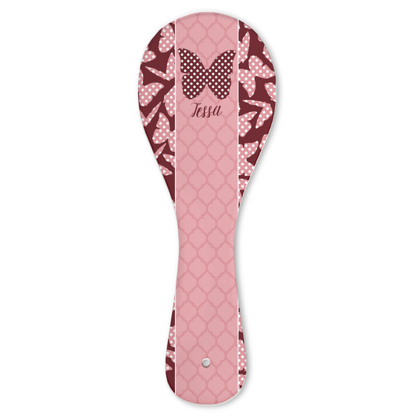 Custom Polka Dot Butterfly Ceramic Spoon Rest (Personalized)