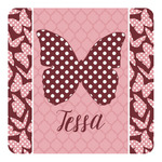 Polka Dot Butterfly Square Decal (Personalized)