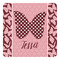 Polka Dot Butterfly Square Decal - XLarge (Personalized)
